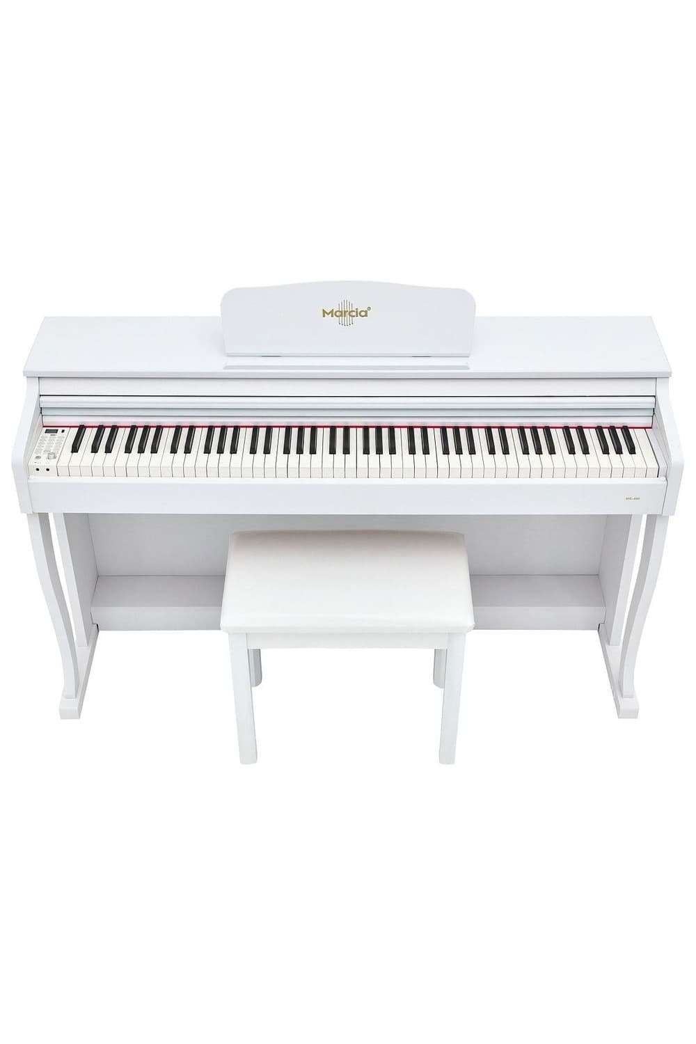 MARCİA MK-880 WH Dijital Konsol Piyano, Bluetooth, Tuş Hassasiyeti, 88 Tuşlu, Kapaklı (KULAKLIK VE TABURE)